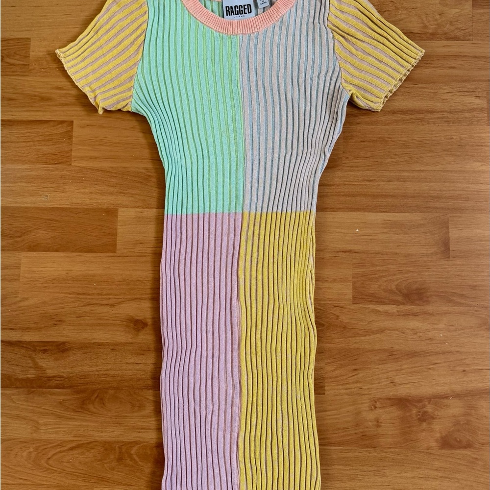 The Ragged Priest Colorblock Midi Dress